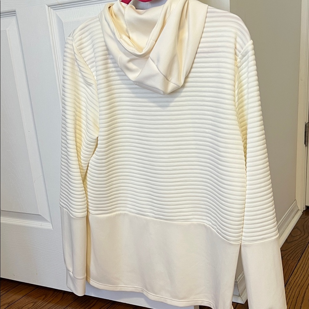 Men’s Cream Hooded Sweater - Picture 4 of 9